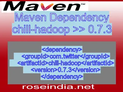 Maven dependency of chill-hadoop version 0.7.3