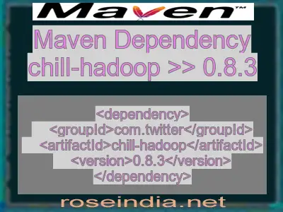 Maven dependency of chill-hadoop version 0.8.3