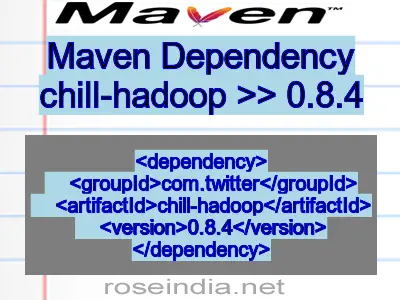 Maven dependency of chill-hadoop version 0.8.4