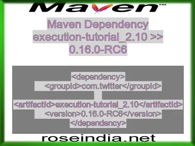 Maven dependency of execution-tutorial_2.10 version 0.16.0-RC6