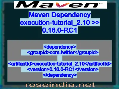 Maven dependency of execution-tutorial_2.10 version 0.16.0-RC1