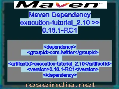 Maven dependency of execution-tutorial_2.10 version 0.16.1-RC1