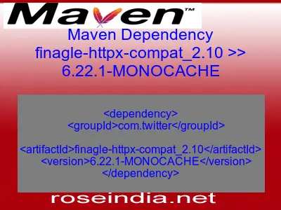 Maven dependency of finagle-httpx-compat_2.10 version 6.22.1-MONOCACHE