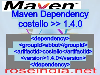 Maven dependency of costello version 1.4.0