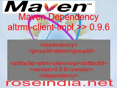 Maven dependency of altrmi-client-impl version 0.9.6