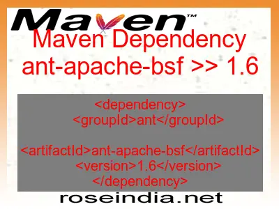 Maven dependency of ant-apache-bsf version 1.6