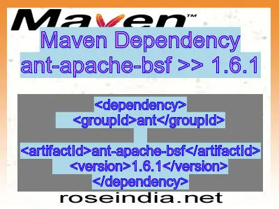 Maven dependency of ant-apache-bsf version 1.6.1