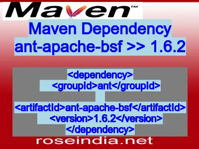 Maven dependency of ant-apache-bsf version 1.6.2