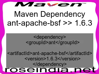 Maven dependency of ant-apache-bsf version 1.6.3