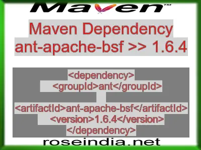 Maven dependency of ant-apache-bsf version 1.6.4