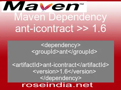 Maven dependency of ant-icontract version 1.6