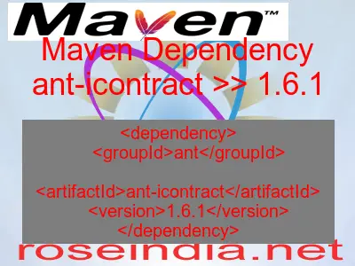 Maven dependency of ant-icontract version 1.6.1