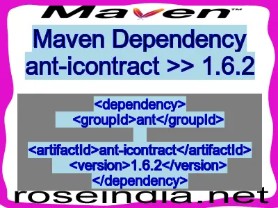 Maven dependency of ant-icontract version 1.6.2