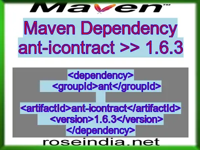 Maven dependency of ant-icontract version 1.6.3