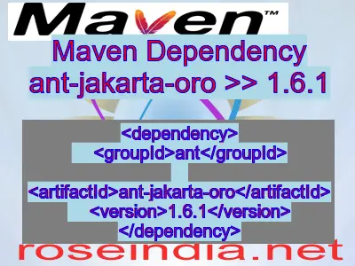 Maven dependency of ant-jakarta-oro version 1.6.1