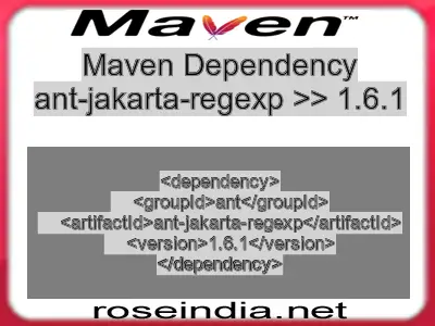 Maven dependency of ant-jakarta-regexp version 1.6.1