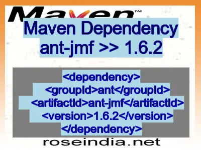 Maven dependency of ant-jmf version 1.6.2