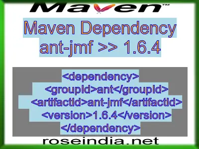 Maven dependency of ant-jmf version 1.6.4