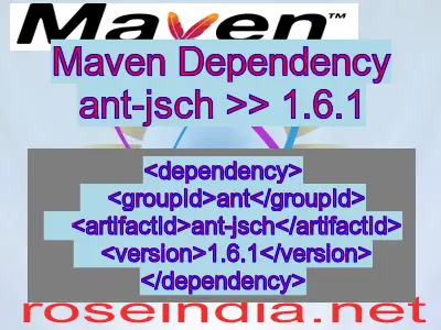 Maven dependency of ant-jsch version 1.6.1