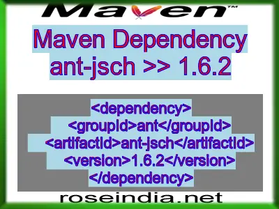 Maven dependency of ant-jsch version 1.6.2