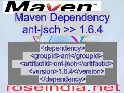 Maven dependency of ant-jsch version 1.6.4