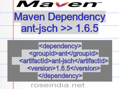 Maven dependency of ant-jsch version 1.6.5