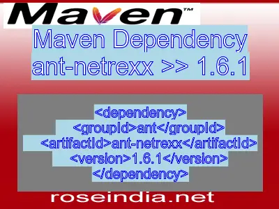 Maven dependency of ant-netrexx version 1.6.1