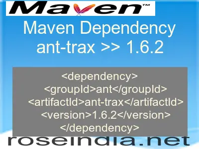 Maven dependency of ant-trax version 1.6.2