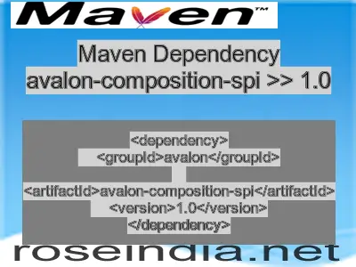 Maven dependency of avalon-composition-spi version 1.0