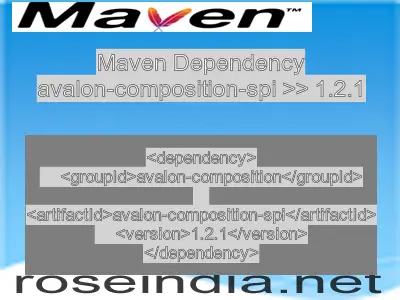 Maven dependency of avalon-composition-spi version 1.2.1