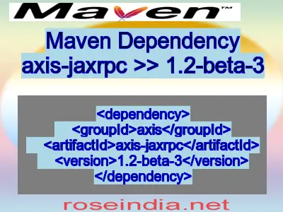 Maven dependency of axis-jaxrpc version 1.2-beta-3