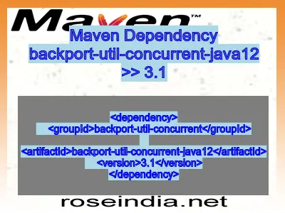 Maven dependency of backport-util-concurrent-java12 version 3.1