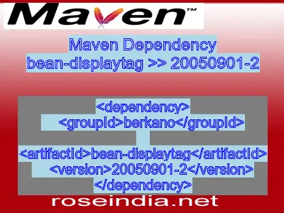 Maven dependency of bean-displaytag version 20050901-2