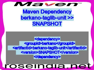 Maven dependency of berkano-taglib-unit version SNAPSHOT