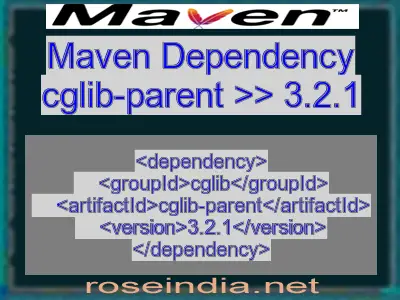 Maven dependency of cglib-parent version 3.2.1