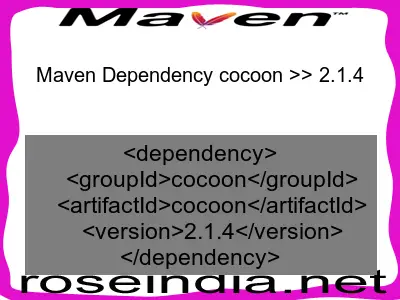 Maven dependency of cocoon version 2.1.4