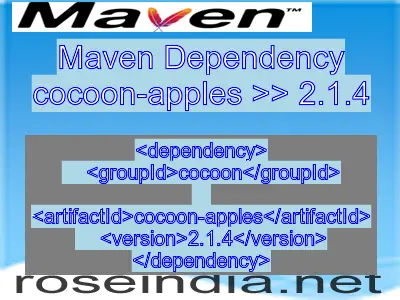 Maven dependency of cocoon-apples version 2.1.4