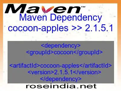 Maven dependency of cocoon-apples version 2.1.5.1