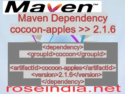 Maven dependency of cocoon-apples version 2.1.6