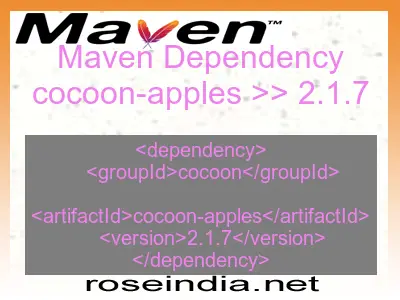 Maven dependency of cocoon-apples version 2.1.7