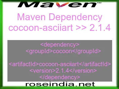 Maven dependency of cocoon-asciiart version 2.1.4