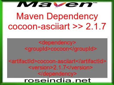 Maven dependency of cocoon-asciiart version 2.1.7