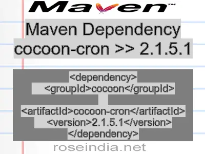 Maven dependency of cocoon-cron version 2.1.5.1