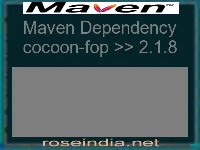 Maven dependency of cocoon-fop version 2.1.8