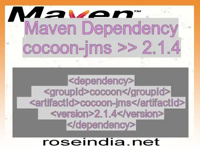 Maven dependency of cocoon-jms version 2.1.4