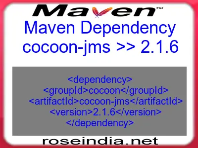 Maven dependency of cocoon-jms version 2.1.6