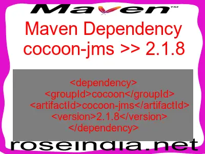 Maven dependency of cocoon-jms version 2.1.8