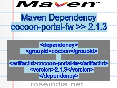 Maven dependency of cocoon-portal-fw version 2.1.3