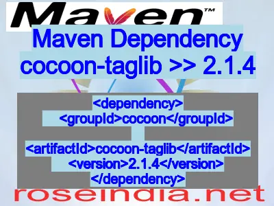 Maven dependency of cocoon-taglib version 2.1.4