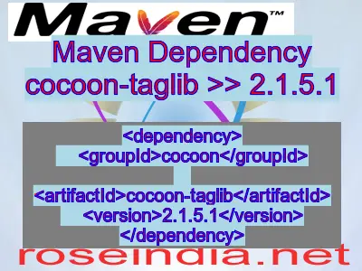 Maven dependency of cocoon-taglib version 2.1.5.1